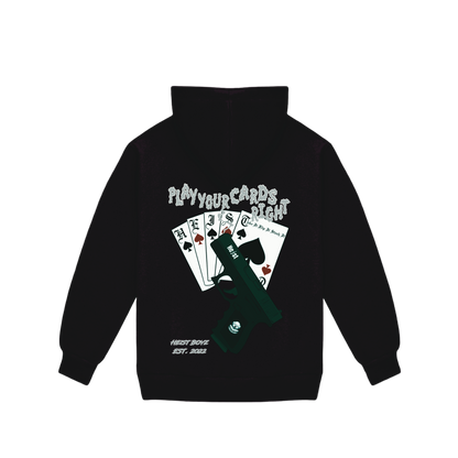 New “Play Your Cards Right” Pullover Hoodie